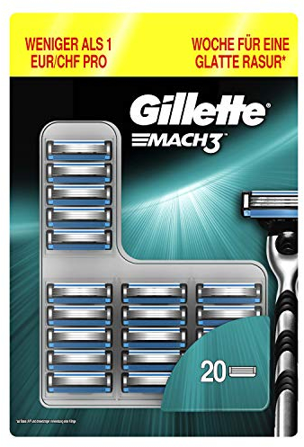 Gillette Mach3 Rasierklingen Für Männer, 20 Stück