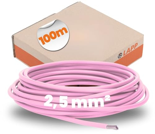 Lapp 100m H05V-K 0,75 mm² Rosa - Aderleitung flexibel & Verdrahtungsleitung | PVC Einzelader nach VDE 0295 - Feindrähtige Litze 0,75mm2 für Schaltschrank, Maschinen, Leuchten & Geräteelektronik