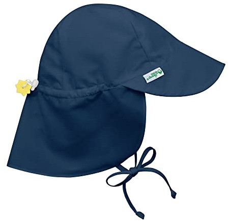 i Play. Toddler Flap Sun Protection Swim Hat, Navy, 2T-4T