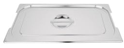 Vogue Edelstahl GN 1/1 Deckel mit Griff für Behälter - Silberner Metalldeckel, Lebensmittelbehälter-Deckel mit Griff CB181