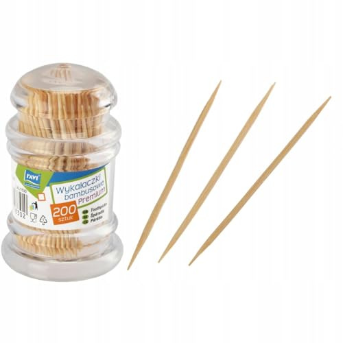 Ravi Premium Bamboo - Juego de Palillos de Dientes (200 Piezas, tamaño único)