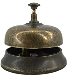 artigianatodaloise - Campanello da hotel reception in ottone anticato artigianato made in Italy - Camphotel2