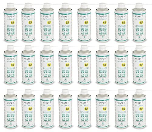 Ewent EW5603 Spray ad Aria Compressa, 400 ml, Cannuccia Lunga, Bianco, confezione 24 Pezzi (di EW5601)