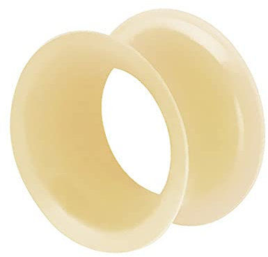 Piercingfaktor Flesh Tunnel Ohr Plug Piercing Silikon Hoher dünner Rand Flexibel Weich Rund Creole Farbig Bunt 8mm Haut
