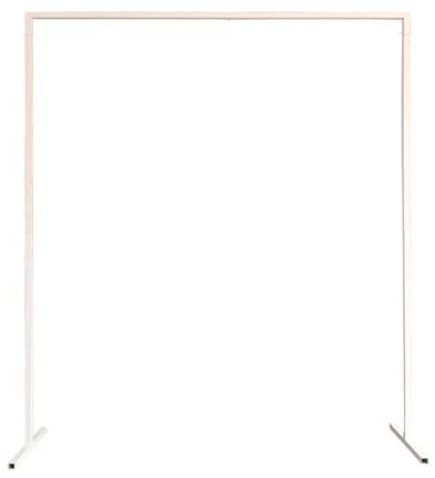 Trimming Shop Square Arch Stand 2m x 2m Party Background Decoration White Metal Arch Backdrop Stand Garden Arbors for Wedding Reception Valentines Baby Shower Engagement Birthday Decor