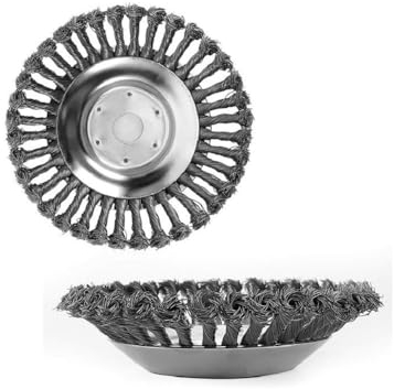 ISE Tête de brosse métallique pour débroussailleuse avec trou central de 25,4 mm