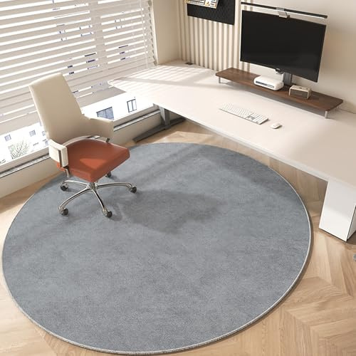 XIEMINLE Bürostuhl-Unterlage, rutschfeste Bodenschutzmatte für Arbeitsplatz, Heimbüro, runde Schreibtischstuhlmatte, Computer-Schreibtisch-Bodenmatte, Stuhlrollmatte, Stuhlteppich (80 x 80 cm, Stil 5)