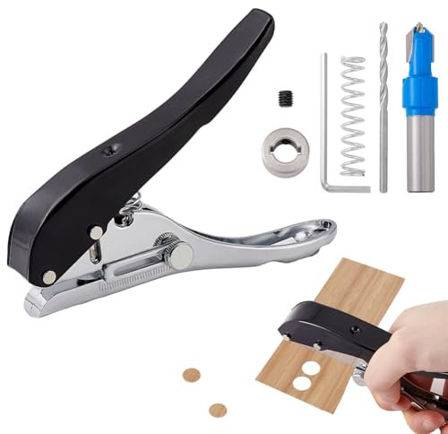 AHANDMAKER Einzellochstanze 3/8 Zoll Verstellbarer Locher Kantenanleimzange PVC Lochzange Kantenstanzzange Für DIY Bastelprojekte Kantenanleimung (10mm)