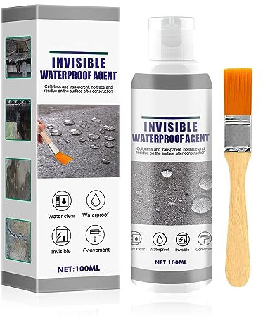 KUIRUNRX Sigillante Impermeabile, Rivestimento Impermeabile Definitivo, Impermeabilizzante Trasparente, Super Forte Incollaggio Sigillante per Crepe, areti Esterne, Bagno (White, 130G)