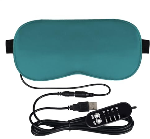 Warming Eye Massage Pad - Einstellbare USB Beheizte Augenpads | Glatte Elektrische Beheizte Augenklappe, Temperaturkontrolle Augenpolster, Wärme Augenkompresse, Elektrische Augenwärme Pad,