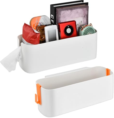 Anseom 2 Stück Bett Organizer Zum Einhängen, Nachttisch Bett Bettablage Betttasche Boxen mit 2 Abnehmbarer Haken Wickeltisch Organizer Babybett Organizer für Büro Schule Zuhause Wohnheim Etagenbett
