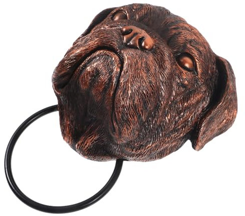 ASAKKURA Dog Door Pull Handle Unique Antique Style Pull for Front Doors Synthetic Eye-catching Animal Design for Home Decor and