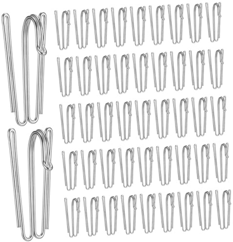 Holibanna Ganchos para Cortinas De Acero Inoxidable 50 Unidades Ganchos para Pliegues De Cortinas Diseño Portátil y Flexible Resistentes y Duraderos Ventanas y