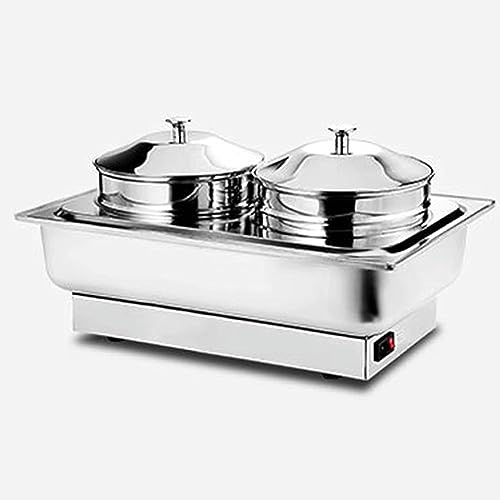 Due pentole a Cottura lenta, Caloroso Alimentare e Server a Buffet, 600 W, 2 x 4 Litri di Cottura., A