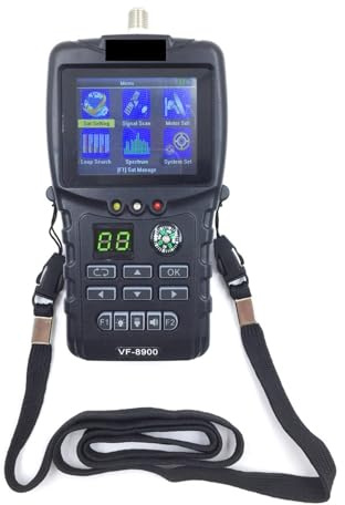 Tester TV Ricevitore TV satellitare VF-8900 ad alta definizione con bussola e torcia, misuratore di stelle ricevitore DVB-S2 VS V8 Finder Pro 2 WS6933