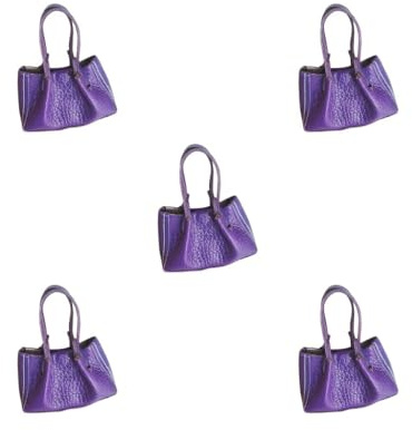 Juego de 5 modelos de bolsos de moda a escala 1:12, suministros de paisaje, accesorios para muñecas, color violeta