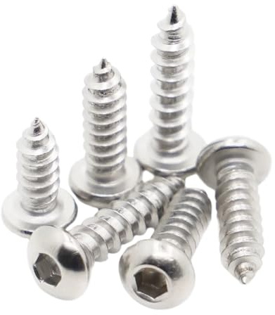 5–50 Stück 304 Edelstahl Rundkopf Innensechskant Selbstschneidende Schrauben Holzschraube M2 M2.5 M3 M4 M5 M6(12mm)