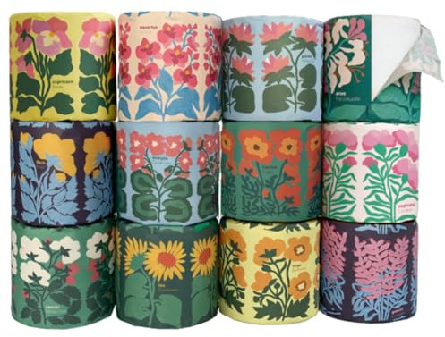 Bumboo Bamboo Toilet Roll 48 Pack | Zodiac Edition Wrapped Toilet Paper 3 ply, 300 Sheets | Eco Friendly Toilet Paper Bulk | Plastic-Free, Soft, Strong, Sustainable & Biodegradable Loo Roll