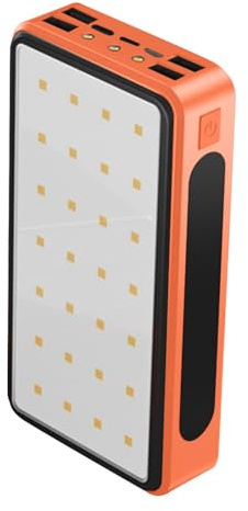 Power Bank Solare | Power Bank Portatile con Pannello Fotovoltaico,Batteria da 20000mAh per 4 Dispositivi Elettronici per Adulti, Ragazzi, Studenti e Pendolari