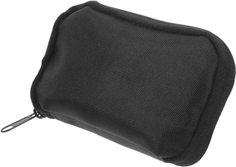 WATIIFUFU Bolsa Portátil para Glucómetros y Suministros Médicos de Tela Negra Cremallera para Uso Diario y Transporte Fácil Que Previene Daños