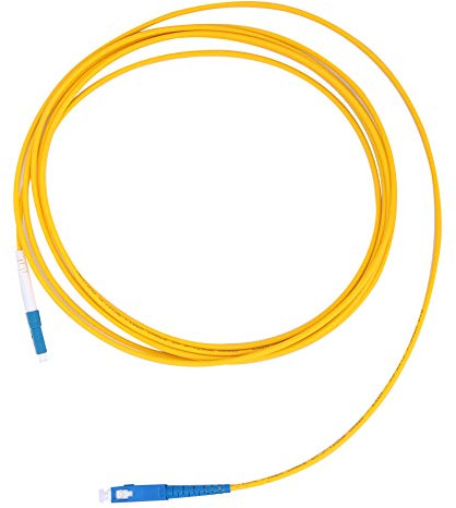 Yosoo Cavo in Fibra Ottica da LC UPC a SC UPC, Guaina in PVC, Bassa Perdita di Inserzione, Lunghezza 3 Metri, Ideale per Reti e Trasmissione Dati