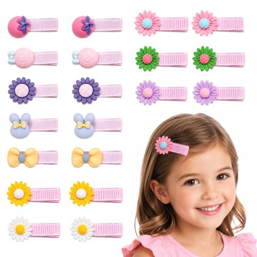 JOVYTH 20 Piezas Lazos y Clips para el Pelo de Bebe Niña, Horquillas Decorativas sin Dañar el Cabello, No se Caen Fácilmente, Ganchitos y Lacitos para Recién Nacidas