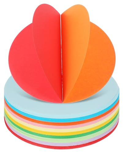 LOCZUK 500 Blatt Rundes Bastelpapier in Pastellfarben Stabiles Origamipapier aus Papier für Anfänger zum Dekorieren und Geschenke Einpacken