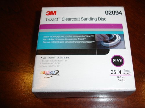 3M Trizact Hookit Clear Coat Sanding Abrasive Disc 02094, 3 in, P1500