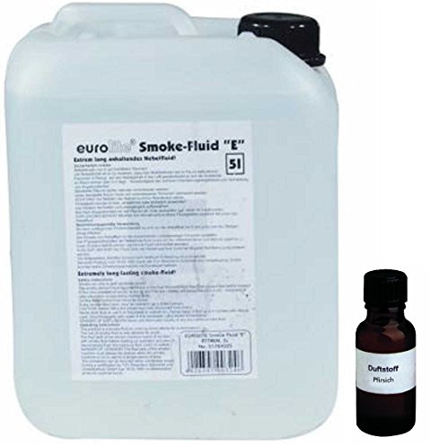 5 Liter Eurolite E (Extrem) Nebelfluid + 30 ml Duftstoff Aprikose-Pfirsich, Smoke-Fluid, Nebel-Fluid-Flüssigkeit für Nebelmaschine