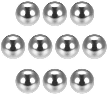 sourcing map 10 Stück Stahlkugeln 12mm Massiver Chromstahl G25-Präzision Kugeln für Kugellager