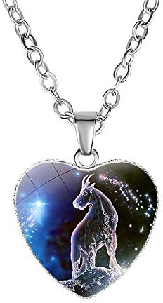 Caimeytie flicka hänge barn hänge halsband horoskop stjärntecken, Glas
