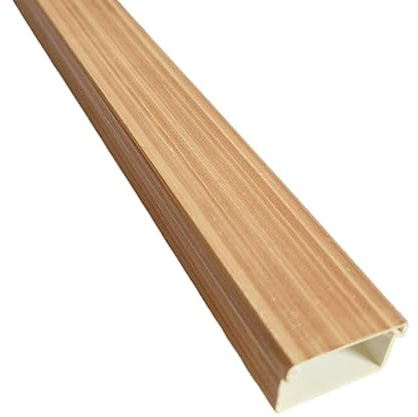Canalina 40X25 mm Legno Chiaro 2 Metri per cavi elettrica in plastica passacavi coprifili a parete varie misure con copertura