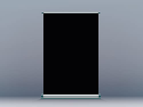 Oedim Roll Up Chrom Schwarz, 120 x 200 cm, Druck inkl. maximaler Druckqualität, Anti-Kurven, Anti-Schaukel, Werbeaufsteller
