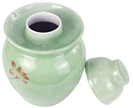 Alipis Keramik-vorratsdose Mit Deckel Lebensmittelbehälter Aus Keramik Verschlossene Dose Für Bohnen Zwiebeln Und Rote Bete Für Eingelegtes Gemüse Und Konfitüren