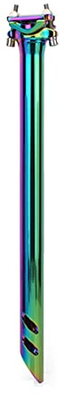 BIKECO Regenbogen-Mountainbike-Sattelstütze 27,2/30,9/31,6 * 400 mm Aluminiumlegierung CNC-Sitzrohr Fahrrad Stoßfeste ultraleichte Sattelstütze für MTB Rennrad BMX (31,6 mm x 400 Bunt)