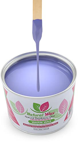 Natural Wax Depilatory - Professional Use - 100% Organic Moisturizer - Gentle Hair Removal Warm Wax for Sensitive Skin (14 oz)