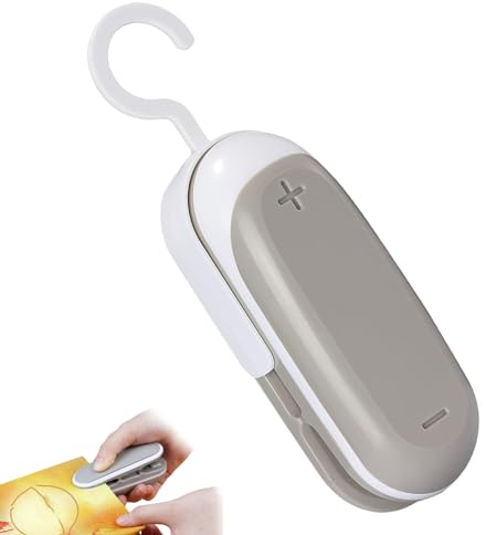 Easy Seal 2 in 1 Heat Sealer for Food Storage - Portable Bag Sealing Machine With Hook for Snack Preservation