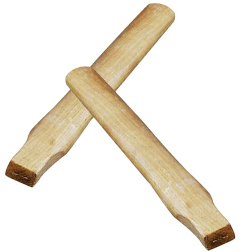 SUNHUIHN 2Pcs Handle Replacements Hatchet Handle Replacement Wood Handles Woodworking Tools Part Wood Handle Replacement Wooden Varnish Square Hole/419