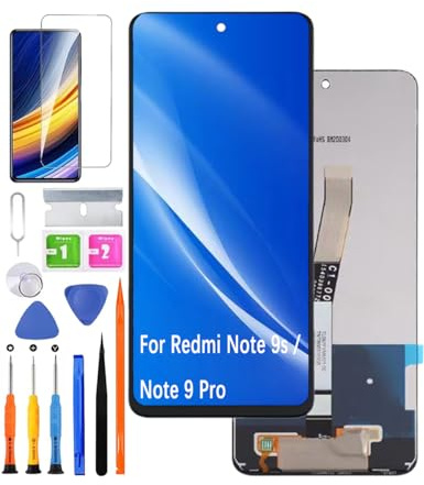 HLYGZX Pantalla para Redmi Note 9 Pro/Note 9s M2003J6A1G M2003J6B2G | con Kit de reparación，IPS LCD，pantalla HD，pantalla de reemplazo