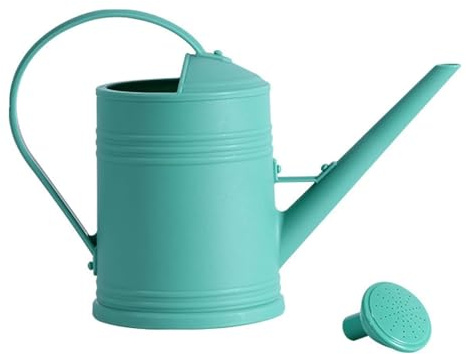 Yeehliny Gießkanne 2 Liter - Zimmerpflanzen, Klein Indoor Kunststoff Gartengießkanne Mit Abnehmbarer Brause für Pflanzen, Blumen und Deko (Retro Grün)