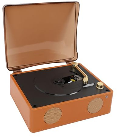 Bewinner Retro Bluetooth Record Player, Multimedia CD Player with Built-in Stereo Speaker, Home Decoration, Retro CD Player for CD CD R CD RW VCD DVD MP3 WMA