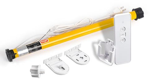 WiFi Smart Blinds Motor, 110V/120V Wired Smart Roller Shades Motor Suitable for 1.5''/38mm Shade Tube, Work with App, Voice and RF Control, No Hub Required