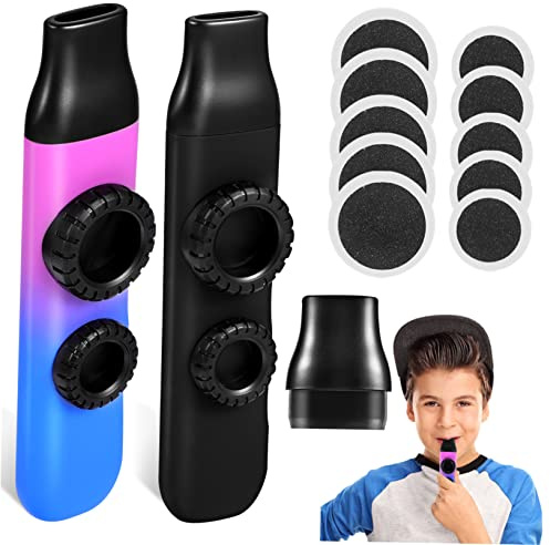 BESTonZON 2 Satz Kazoos mit Austauschbaren Runden Ersatzmembranen aus Abs und Silikon Doppel Flötenloch Design für Tragbare Musikbegleitung und Kindermusikinstrumente