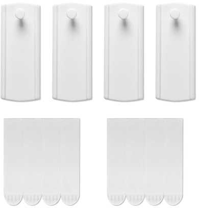 Colgador de Marco Universal Grande, 4 Colgadores de Cuadros, 8 Tiras Adhesivas Grandes Amovibles, Ganchos para Colgar Cuadros sin Daños, Resistentes, Sin clavos