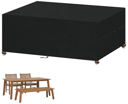 VANSHEIM Abdeckung für Gartenmöbel 220x80x80cm Loungemöbel Abdeckung | Wasserdicht Abdeckhauben für Möbelsets Abdeckung Gartenmöbel Winterfest Schutzhülle Gartenmöbel Abdeckung Tisch Abdeckplane