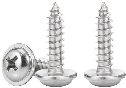 ‌Drenky Edelstahlschrauben M5 X 10 mm, M5 Blechschrauben Holzschrauben Edelstahl A2 V2A Kreuzschlitz Linsenkopfschrauben, Ideal für Holzarbeiten, Rostfrei und Langlebig‌, 50 Stück