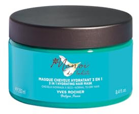 Yves Rocher Maschera per capelli idratante 3 in 1 Monoï – Nutrizione e morbidezza – con Monoï di Tahiti – Capelli morbidi e lucidi – senza silicone – 250 ml