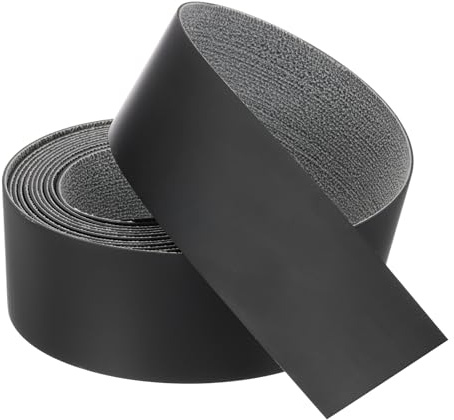 sourcing map Cinta de borde negro de 10 pies x 1-3/4 pulgadas, cinta de chapa prepegada flexible de madera contrachapada con adhesivo termofusible para restauración de muebles