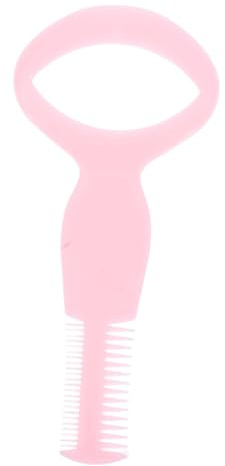 Mascara und Augenbrauenkamm aus Kunststoff mit Wimpernkamm Führungshilfe | 3-in-1-design, Robuste Ausführung, Beidseitige Kammstruktur, Rosa, Einfach Handhabbar Zufällige Farbe