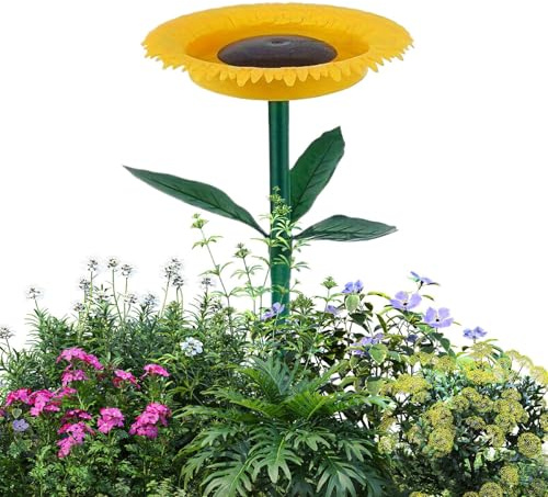 Vogelbad,Wasserschale Für Vögel - Gartendekoration Sonnenblumenständer Zur Naturbeobachtung Für Garten Terrasse Balkon